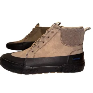 Sperry Mens Size 11.5 Halyard Storm Winterized Rain Boots Beige &amp; Black Sneakers