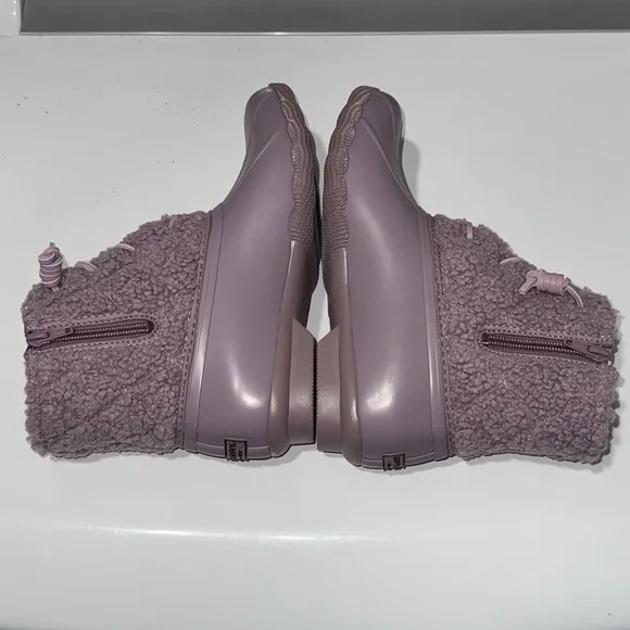SPERRY Quilted Saltwater Sherpa Duck Boot Wool Waterproof Snow Sz 7.5 Lavender