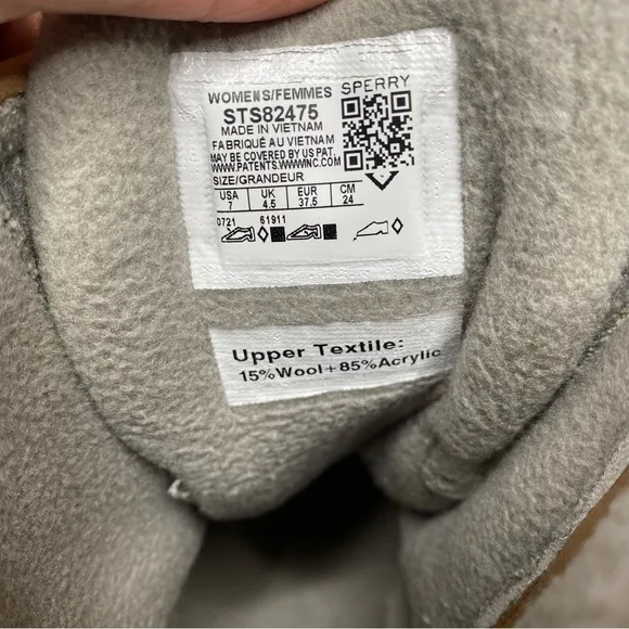 Sperry Saltwater Wool Embossed Water Resistant Duck Boot 7