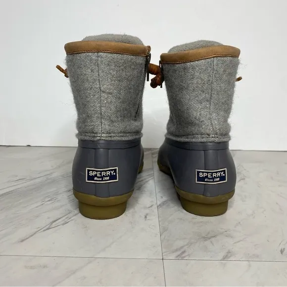 Sperry Saltwater Wool Embossed Water Resistant Duck Boot 7