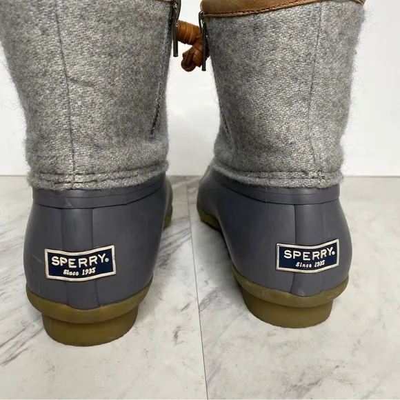 Sperry Saltwater Wool Embossed Water Resistant Duck Boot 7
