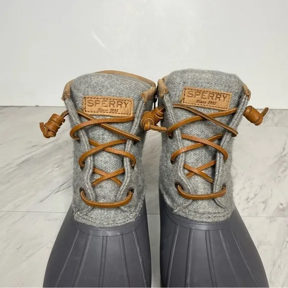 Sperry Saltwater Wool Embossed Water Resistant Duck Boot 7