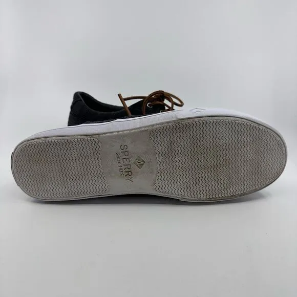 Sperry Striper II CVO Canvas Sneakers Lace Up Black Mens Size US11.5 UK10.5 EU45
