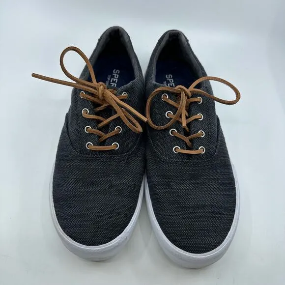 Sperry Striper II CVO Canvas Sneakers Lace Up Black Mens Size US11.5 UK10.5 EU45
