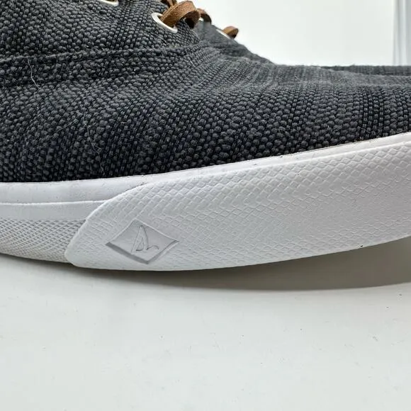 Sperry Striper II CVO Canvas Sneakers Lace Up Black Mens Size US11.5 UK10.5 EU45