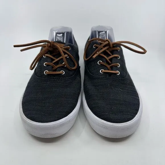 Sperry Striper II CVO Canvas Sneakers Lace Up Black Mens Size US11.5 UK10.5 EU45