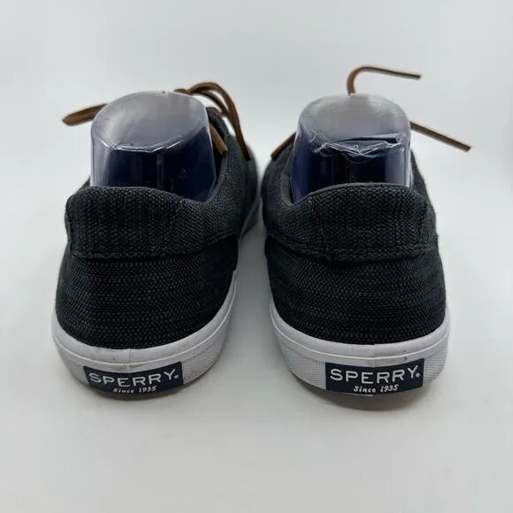 Sperry Striper II CVO Canvas Sneakers Lace Up Black Mens Size US11.5 UK10.5 EU45