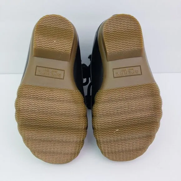 Sperry Top Sider Saltwater Toddler Size 6 Black Quilted Waterproof Duck Boots