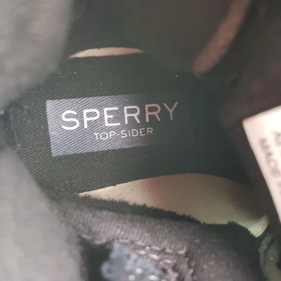 Sperry Top Sider Saltwater Toddler Size 9 Black Quilted Waterproof Duck Boots