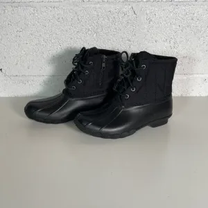 Sperry® woman's Saltwater Seacycled™ Duck Boots black 6.5