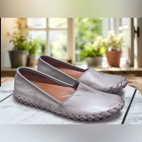 Spring Step Kathaleta Leather Slip-On Mediterranean Flats Shoes Womens 36 EU