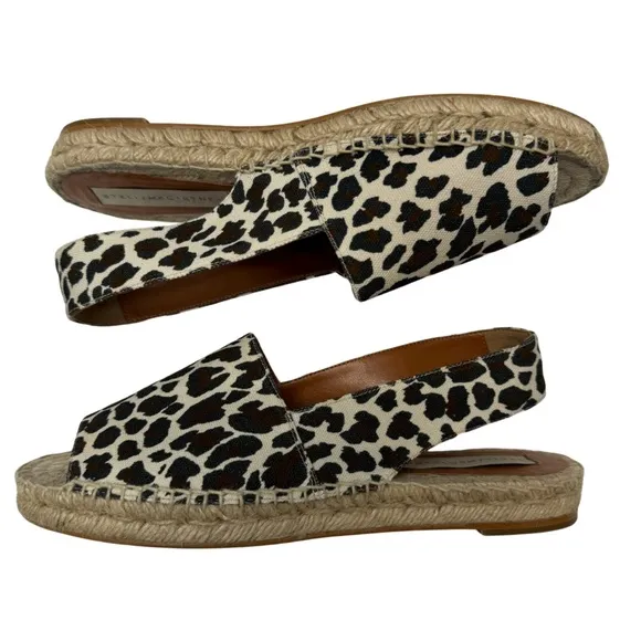 Stella McCartney Open Toe Slingback Mule Espadrille Sandals EU 38  US Size: 8