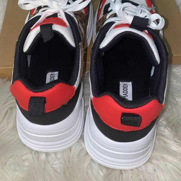 Steve Madden 9 Womens Accurate Mixed Media Knit Casual and Fashion Sneakers