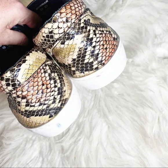 STEVE MADDEN Gunman Hand Made Faux Snakeskin Slip On Loafers, Size 9D