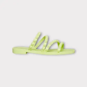 Steve Madden Skyler-J Lime Pyramid Studded Slides