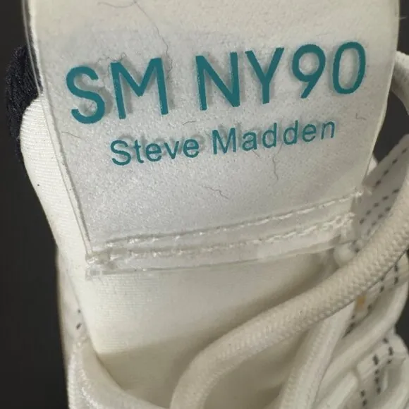 Steve Madden SM NY90 Sneakers Athletic Casual White Multicolor size 9