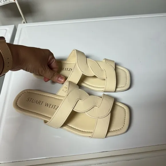Stuart Weitzman Ibiza leather slides 6.5 B