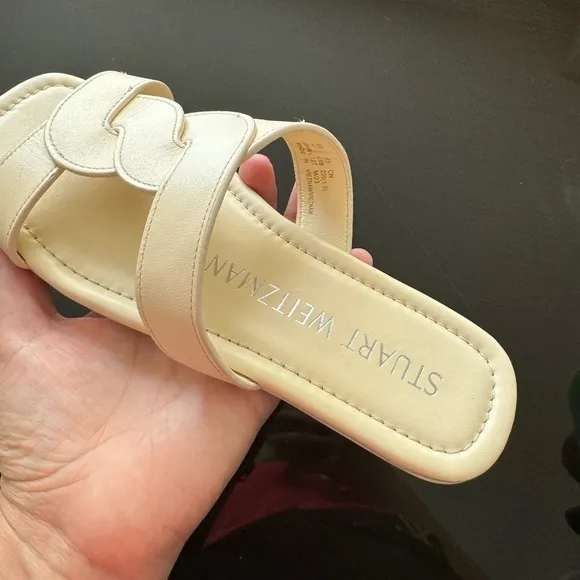 Stuart Weitzman Ibiza leather slides 6.5 B