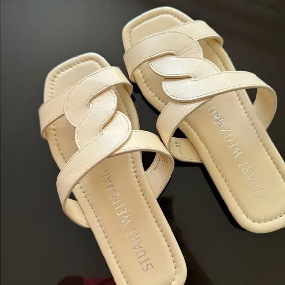 Stuart Weitzman Ibiza leather slides 6.5 B