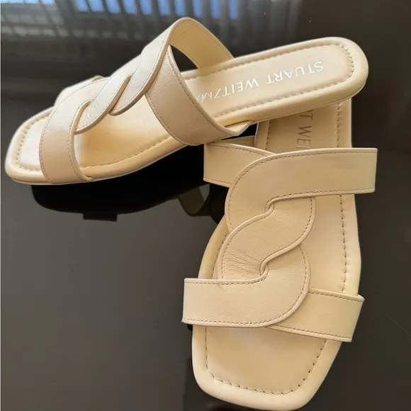 Stuart Weitzman Ibiza leather slides 6.5 B