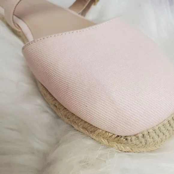 Stuart Weitzman Pink Espadrille Flats, Size 10.5