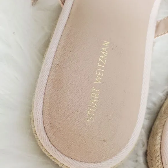 Stuart Weitzman Pink Espadrille Flats, Size 10.5