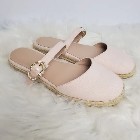 Stuart Weitzman Pink Espadrille Flats, Size 10.5