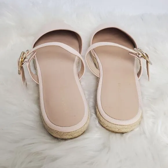 Stuart Weitzman Pink Espadrille Flats, Size 10.5