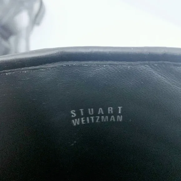 Stuart Weitzman Pointed Toe Flat Boots - Raceway Quilt Back