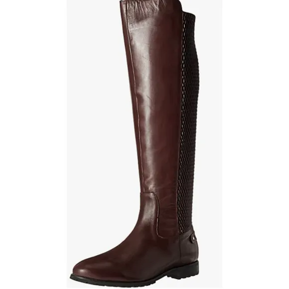 Sudini Fabiana Riding Leather Boot Burgundy Color New without Box size 6