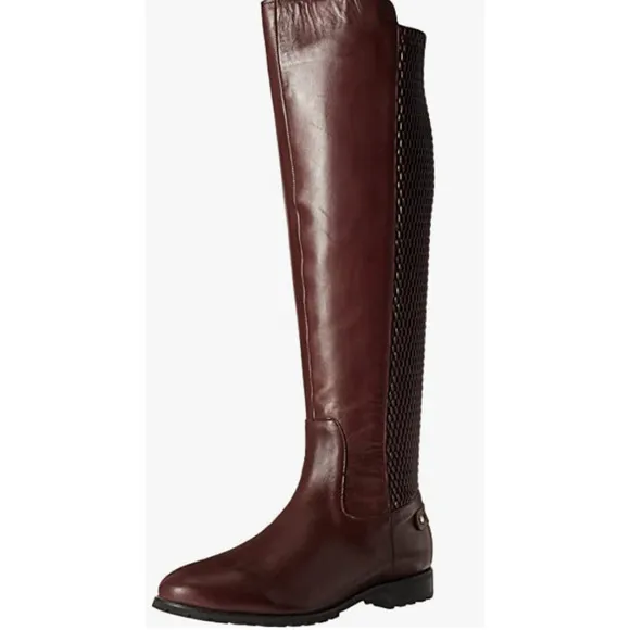 Sudini Fabiana Riding Leather Boot Burgundy Color New without Box size 6