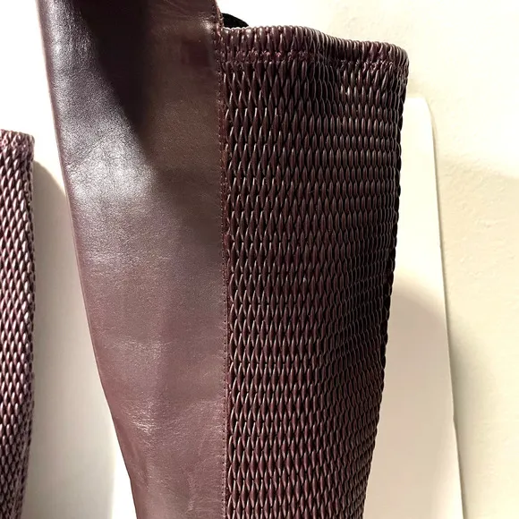 Sudini Fabiana Riding Leather Boot Burgundy Color New without Box size 6