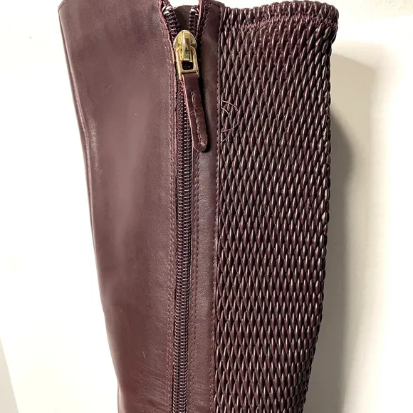 Sudini Fabiana Riding Leather Boot Burgundy Color New without Box size 6
