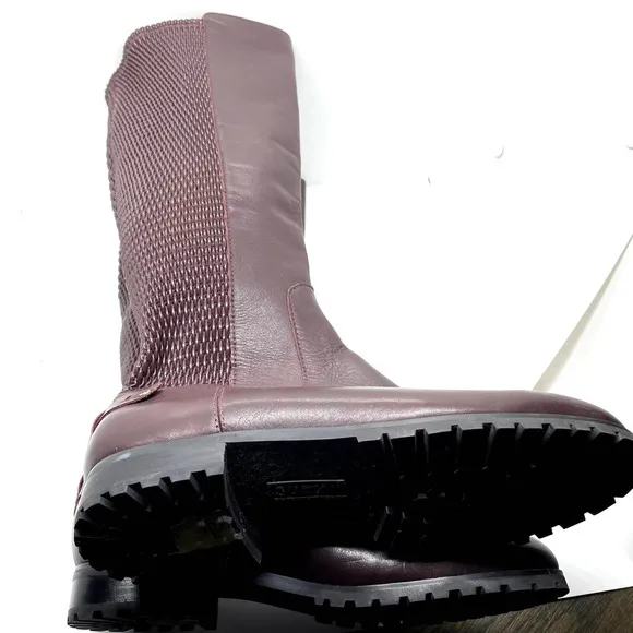 Sudini Fabiana Riding Leather Boot Burgundy Color New without Box size 6