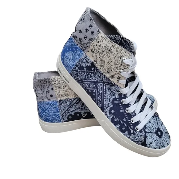 Sun Stone Mesa Bandana Print High-Top Sneakers Men's. Size 11M  New Without Box