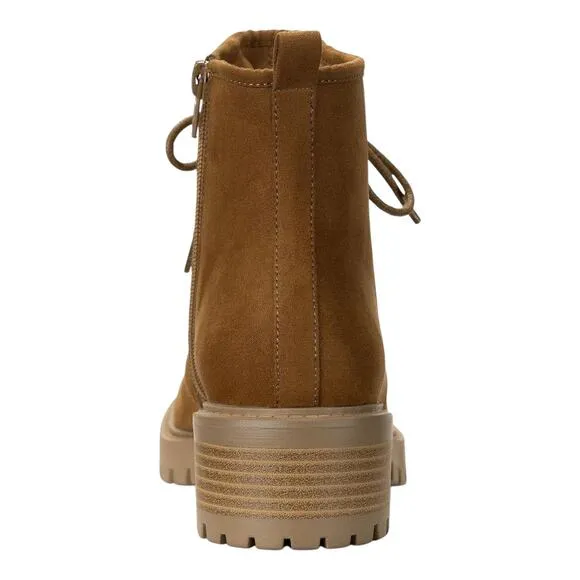 Sun   Stone Women's Quiinn Lace Up Lug Sole Hiking Boots Brown Size 6