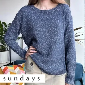 Sundays Alder Sweater In Military Blue