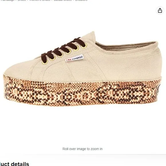 Superga Y2K Millennial Canvas Low Top Boho Platform Viper Sneakers Size 9.5