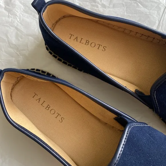 Talbots Indigo Blue Espadrilles Flats Size 9.5 NWOT