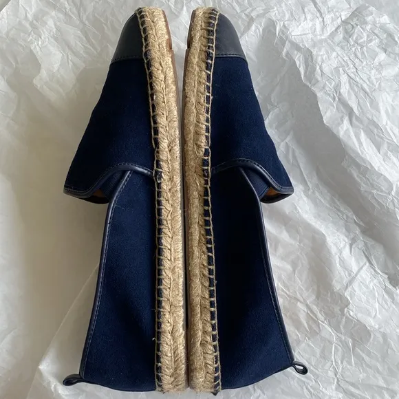 Talbots Indigo Blue Espadrilles Flats Size 9.5 NWOT