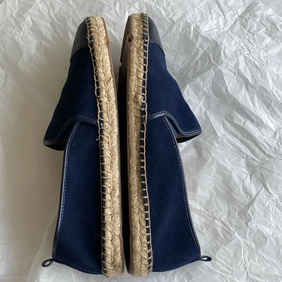 Talbots Indigo Blue Espadrilles Flats Size 9.5 NWOT