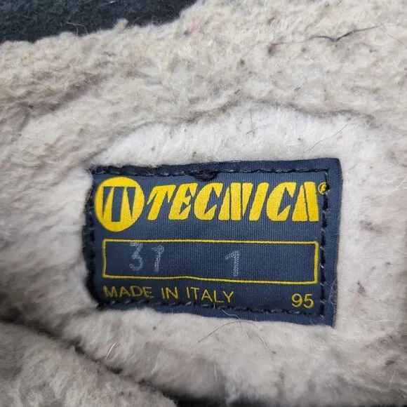 Tecnica Italian Apres Skandia Cowhide Goat Hair Fur Lined Boots EU 37 US 6.5 Vtg