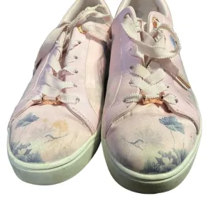 Ted Baker London Ahfira 2 Pastel Pink and Grey Floral Sneakers US 8
