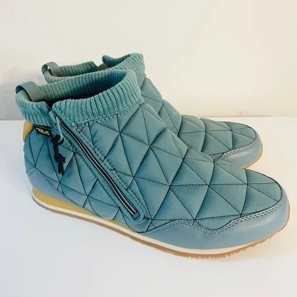 Teva Ember Mid Quilted Sneaker Mens Boots Sage Brush Green Size 9