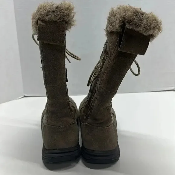 Teva Lenawee Quilted Leather Lace Up Waterproof Snow Winter Boots Women Size 7.5