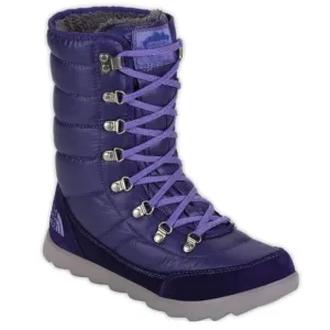 The North Face Thermoball 8&quot; Lace Boots Purple Quilted Size 7 Winter Snow Cozy
