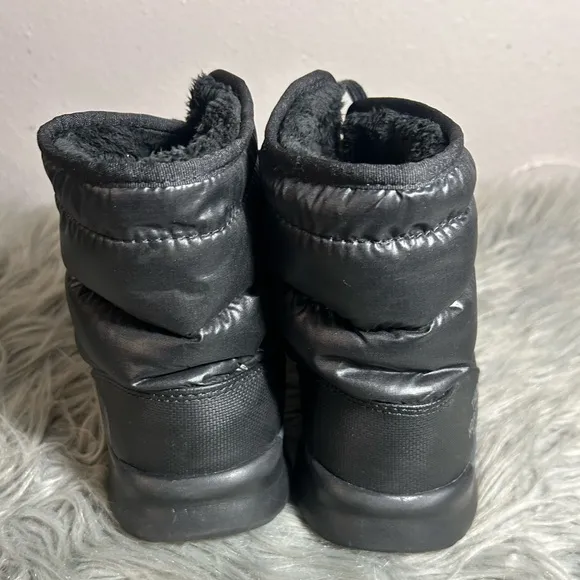 The North Face ThermoBall LaceUp Water Resistant Booties Black Winter Boots Sz 9