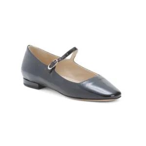 THEORY Black Made In Italy Leather Maryjane Flats