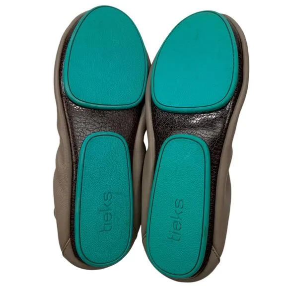 Tieks By Gavrieli Women's Ballet Flats Shoes 9 Taupe Travel Versatile