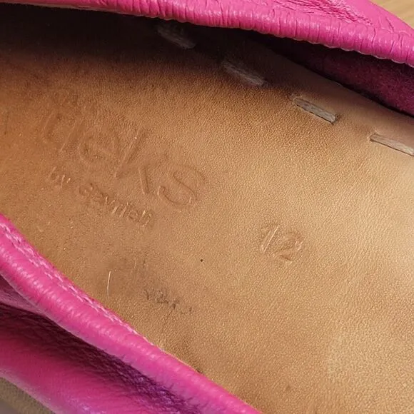 Tieks by Gavrieli Fuchsia Pink Leather Ballet Flats Women's Shoes Size 12 Travel
